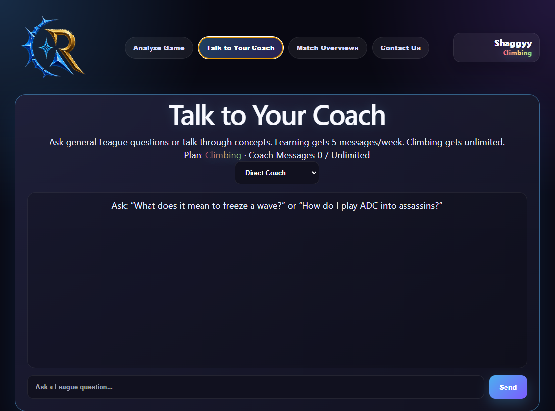 RiftCoach screenshot 1